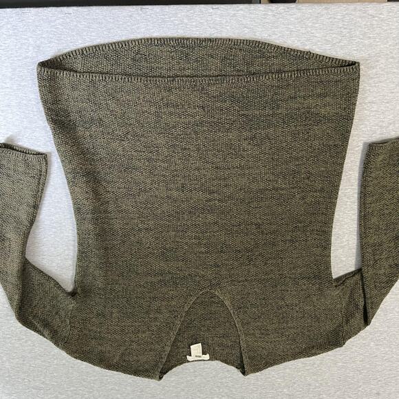 H&M Conscious Sweater Womens Small Green V Neck Knit Pullover Long Sleeve Casual - Picture 4 of 11